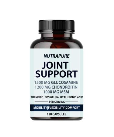 IginkI Nutrapure Joint Support - Glucosamine Chondroitin MSM Hyaluronic Acid & Bamboo Extract Maintaining Joint Health 120 Capsules (1)
