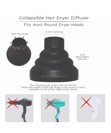 StyleCraft Hair Attachments - Black Collapsible Hair Styling Tool - Buy Online on GoSupps.com