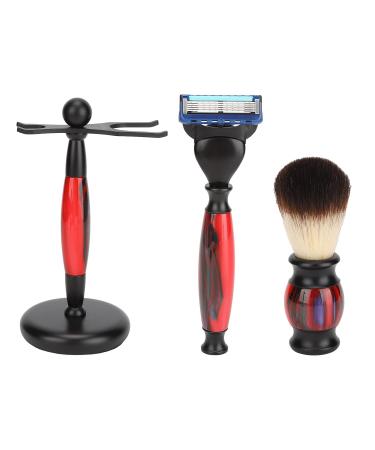 3 Piece Men's Shaving Set - Manual Razor Beard Brush & Stand | Premium Grooming Essentials for Every Man - Buy Online on GoSupps.com