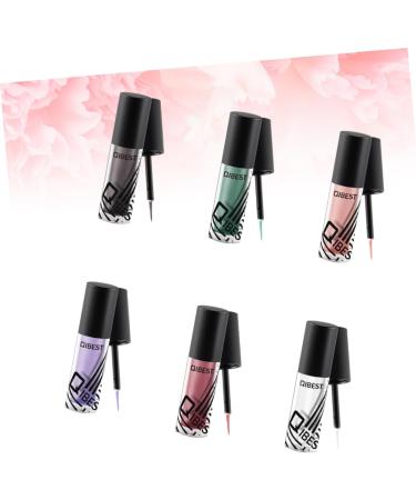 Angoily 6pcs Eyeshadow Glitter Liquid Eyeliner Sparkling Liquid Eyeliner Shadow Shiny Metal - Buy Online on GoSupps.com