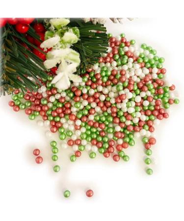 Scrumptious - Christmas Red Green and White Pearls Cake Topper Sprinkles - 30g Edible Glimmer Sugar Festive Cupcake Decorations - Ideal For Xmas Themed Party Cakes And Bakes - Buy Online on GoSupps.com