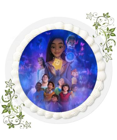 Disney Wish No. 3 Cake Picture for Birthday with Disney Wish Motif: Edible Photo for Cakes Cake Topper Diameter 20 cm