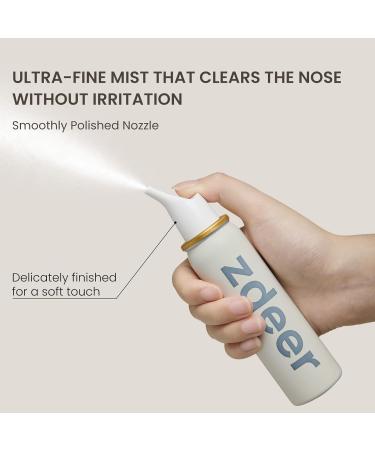 ZDEER Natural Saline Nasal Spray for Adults & Kids - Daily Gentle Moisturizing & Cleansing Mist, Drug-Free for Dryness Relief - 80ml - Buy Online on GoSupps.com