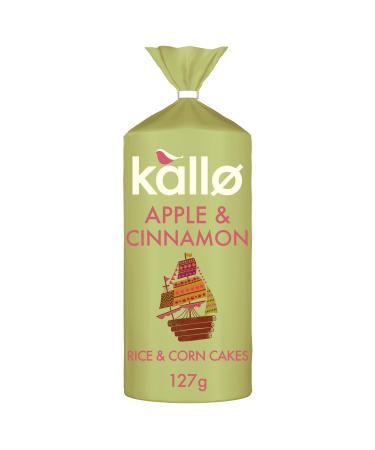 Kallo Apple & Cinnamon Wholegrain Rice & Corn Cakes 127 g - Buy Online on GoSupps.com