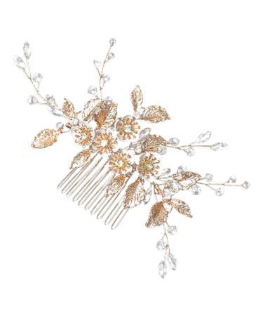 FOMIYES Comb Wedding Hair Accessories for Brides Wedding Headpiece for Bridal Headpieces for Wedding Flower Girl Hair Accessories Brides Hair Accessories Leaf Bridesmaid Zinc Alloy Hairpin