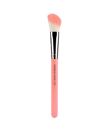 Bdellium Tools Professional Makeup Brush - Pink Bambu Series 942 Slanted Contour - With Soft Synthetic Fibers For Adding Dimension to the Face (Pink 1pc)