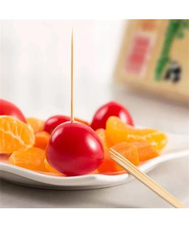 2500 Count Wooden Toothpicks - Double-Sided Round Cocktail Picks with Plastic Box for Appetizers & Cake Testing - International Shipping Available - Buy Online on GoSupps.com