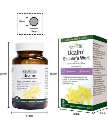 St Johns Wort 2 x 60 Vegan Tablets Relieve The Symptoms of Slightly Low Mood and mild Anxiety - Buy Online on GoSupps.com
