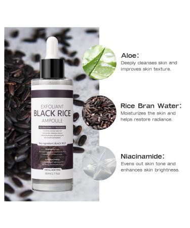 Peel Shot Glow Black Rice Exfoliant Peeling Ampoule Soft Exfoliating Brightening Serum Face and Body Scrub Facial Exfoliator Deep Hydration 80ml Black 2.7 Fl Oz (Pack of 1) - Buy Online on GoSupps.com