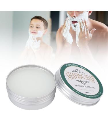 60g Mint Scented Shaving Soap - Softening & Soothing Men's Shaving Cream | International Shipping - Buy Online on GoSupps.com