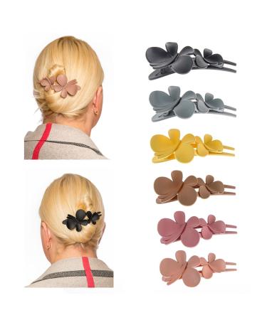 Hair Claw Clips 6 Pcs Medium Large Hair Claw Clips for Women Thin Thick Curly Hair  Butterfly Duckbill Clips  Strong Hold jaw clip