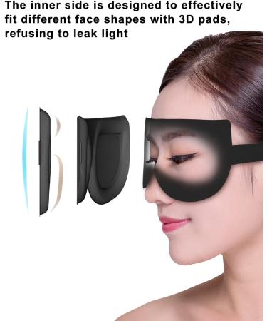 2 Pack Hochoek 3D Sleep Mask - Skin-Friendly Milk Silk Eye Cover with Velcro Adjust - Buy Online on GoSupps.com