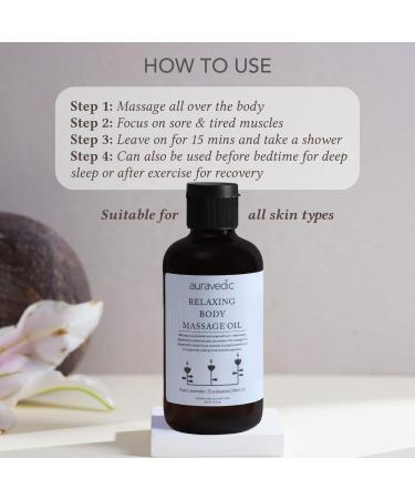 Relaxing Body Massage Oil for Sore Muscles | Organic Lavender & Eucalyptus Aromatherapy | Skin Moisturizer | 6.76 Fl Oz (200ml) - Shop Internationally - Buy Online on GoSupps.com