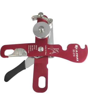 S.E.PEAK Climbing Double Stop Descender - Self-Braking, Self-Locking Rappelling Belay Device for 10-13mm Rope - Rescue & Arborist Tool - Hand Control - Red - Buy Online on GoSupps.com