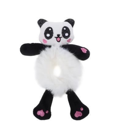 Beaupretty Rope panda head rope hair elastics elastic hair band hair rubber hair ties black tiara black scrunchies black rubber bands hair ponytail Miss hair tie holder fabric Rubber