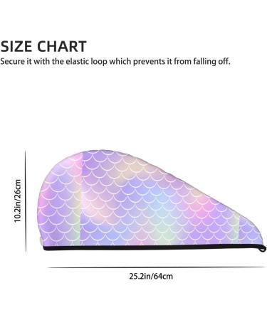 Hair Towel Wrap with Button | Quick-Dry Towel Turban for Effortless Hair Drying (Fish Scale Design - Buy Online on GoSupps.com