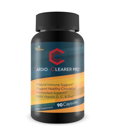 CC Cardio Clearer Pro - Natural Circulatory Health Support - Promote Healthy Blood Flow with Circulation Supplements - Vitamin C Turmeric Curcumin Garlic Ginger - Support Cardiovascular Health