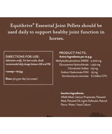 Equithrive Classic Joint Supplement Pellets for Horses - Glucosamine Chondroitin Hyaluronic Acid & MSM - 10 lbs - Optimal Joint Health for Senior Horses - Buy Online on GoSupps.com