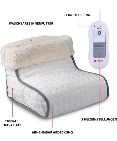 JUNG ALPINA Electric Foot Warmer - 3 Temperature Settings Fits Shoe Sizes up to 46 100 Watts - Perfect for Comfort & Warmth - Buy Online on GoSupps.com