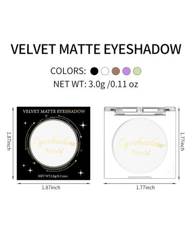 Erinde Single White Eyeshadow Palette | Nude Tones Matte & Waterproof | Highly Pigmented Long-Lasting Eye Makeup 302 White - Buy Online on GoSupps.com
