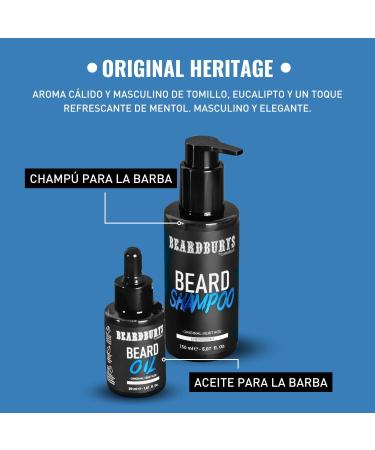 Beardburys 2 in 1 Beard Shampoo for Men | Face Wash & Beard Soap - Protected Skin & Soft Beard Sulphate & Paraben Free Vegan Original Scent - 150ml - Buy Online on GoSupps.com
