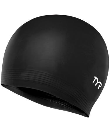 TYR Latex Swim Cap Black 1