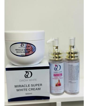 Diadia White Cosmetics Miracle Super Skincare Kit Radiant Skin Care for All Skin Types Dark Spot Corrector Cream for Face and Body Super Eclaircisant Glutathione Body Lotion Serum - Buy Online on GoSupps.com