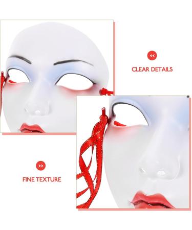 Holibanna Japanese Kabuki Mask - DIY White Torture Masquerade & Animal Craft Mask for Costumes Cosplay & Parties - Buy Online on GoSupps.com