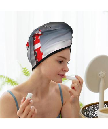 3D Lighthouse Microfiber Hair Towel - Soft Super Absorbent Coral Velvet Wrap for Long Curly & Thick Hair - Quick Dry Comfort for Women - Buy Online on GoSupps.com