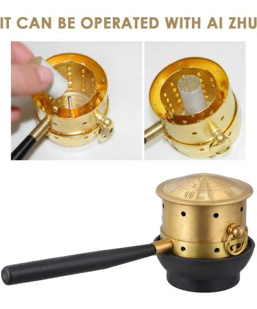 LALAFINA Moxibustion Box Set - Pure Copper Moxa Tank & Stab Burner | 16x6cm Chinese Cupping Cupboard - Buy Online on GoSupps.com