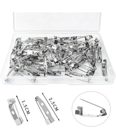 120Pcs Locking Pins Backs for Brooch Badge Bar Pins - DIY Crafts Accessories for Mother's Day Gift (15MM/25MM) - Buy Online on GoSupps.com