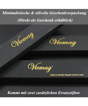 Buy Vicmag Magnetic Bracelet for Men - Three Rows Titanium Steel with Folding Clasp & Adjustment Tool - Silver - Buy Online on GoSupps.com