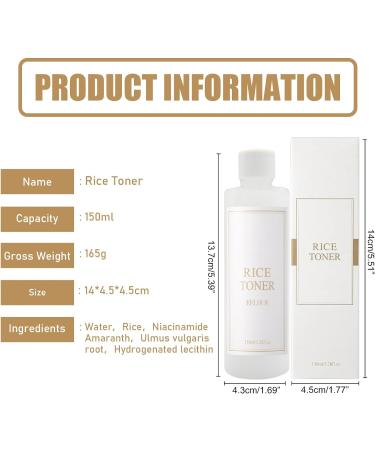 Ganbaro Rice Toner Rice Water Toner Korean Skincare Toner for Face Rice Toner Korean Im from Rice Toner Deep Hydrating Moisturizing Essence Toner 150ml (A) Off White-b - Buy Online on GoSupps.com