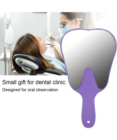 Cute Tooth Shaped Mirror with Handle Small Gift for Dental Clinic 3 Colors Available PC Material Designed for Oral Observation (Purple) - Buy Online on GoSupps.com