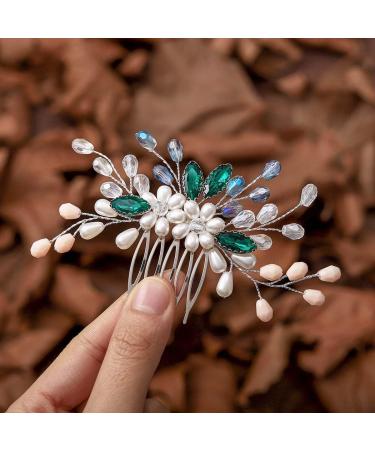 Vakkery Bride Wedding Hair Comb Silver Crystal Bridal Hair Accessories Rhinestone Prom Hair Pieces for Women and Girls - Buy Online on GoSupps.com