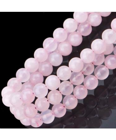 100pcs Rose Quartz 8MM Natural Crystal Beads for Jewelry Making with Free Stretch Cord - Buy Online on GoSupps.com