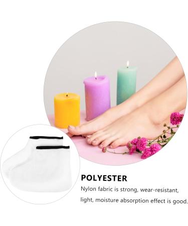 Healeved 4 Pairs Leather Horn Boots Light Paraffin Wax Kerotherapy Gloves Men Gel Manicure Gloves Wax Bath Foot Beauty Foot Brush Dry Hands Polyester Lining White Liner - Buy Online on GoSupps.com