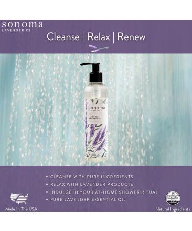 Sonoma Lavender Shower Gel - Natural Non-Toxic Body Wash with Essential Oils & Vitamins - 8oz - Buy Online on GoSupps.com