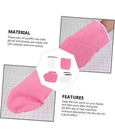 Beavorty 2 Sets leather horn boots Paraffin Gloves heated mittens Paraffin Bath Mitts foot hot wax treatment Paraffin Baths Socks Gloves Wax Sock Polyester lining Spa Work tote bag - Buy Online on GoSupps.com