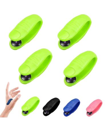 Shiny slim detoxification and slimming Li4 acupressure point clips migraine relief clip pressure point massage clip simple effective relief tension anxiet (green-4pcs)