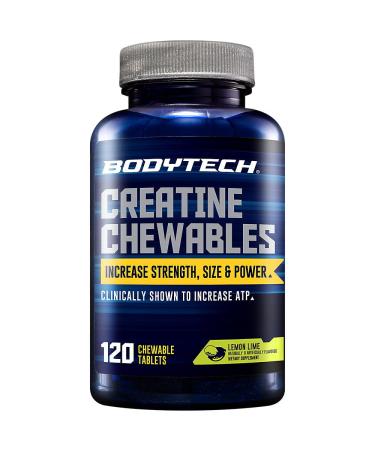 Creatine Chewables a" Helps Increase Muscle Strength Size and Power a" Lemon Lime (120 Chewable Tablets)