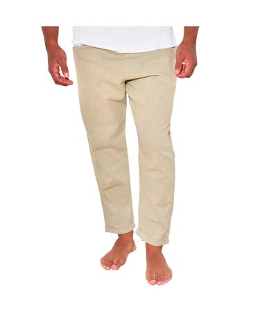 Cargo men stretch loose straight pants for men summer leisure pants breathable men's pants loose pants cargo pants men m khaki 3xl