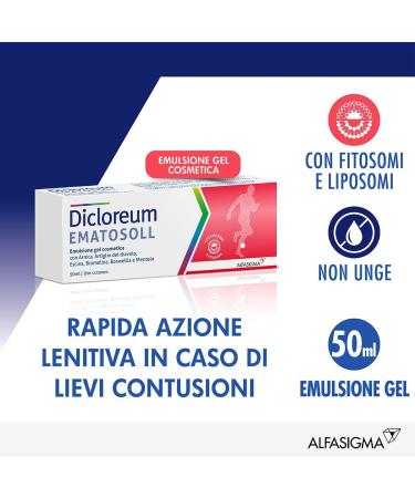 Buy Alfasigma Dicloreum Ematosoll Gel 50 ml | Fast International Shipping for Pain Relief - Buy Online on GoSupps.com