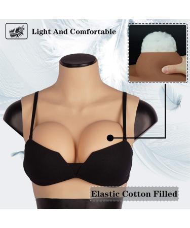 Buy SALANE Silicone Breast Plate - Realistic Brown C Cup Fake Breasts for Drag Queens & Crossdressers | International Shipping Available - Buy Online on GoSupps.com