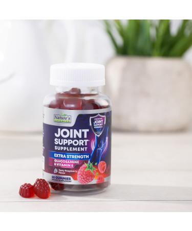 Joint Support Gummies - Extra Strength Glucosamine & Vitamin E for Natural Joint & Flexibility Support - Cartilage & Immune Health Supplement for Women & Men - 60 Gummies - Buy Online on GoSupps.com