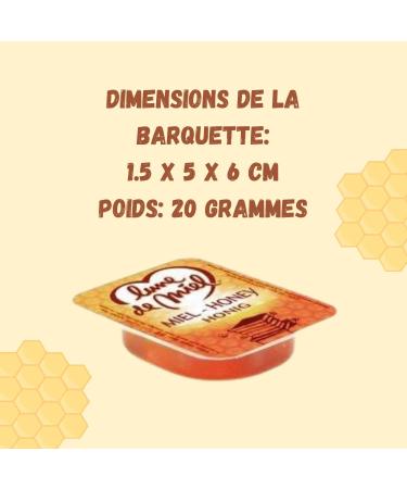 LUNE DE MIEL | 60 Barquettes de miel | Portions Individuelles de 20 grammes - Buy Online on GoSupps.com