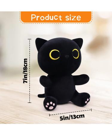 4PCS Mini Cat Plush Set - Kawaii Stuffed Animal Kit for Kids - Cute Cat Dolls for Halloween & Christmas - Black, Yellow, Grey, White - Buy Online on GoSupps.com