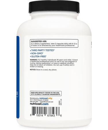 Nutricost EAA Capsules 1200mg 240 Capsules - Essential Amino Acids 120 Servings - Non-GMO Gluten Free & Vegan - Buy Online on GoSupps.com