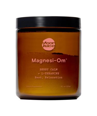 Moon Juice Magnesi-Om Magnesium Powder Supplement - Chelated Magnesium Complex + L-Theanine Blend for Rest Relaxation & Regularity - Vegan Non-GMO & No Sugar Berry 4.2 oz 30 Servings Berry 30 Servings