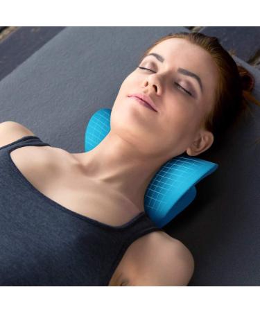 Ecy CQCY Neck and Shoulder Relaxer Cervical Traction Device for TMJ Pain Relief and Cervical Spine Alignment Chiropractic Pillow Neck Stretcher (pink) (blue 2) - Buy Online on GoSupps.com